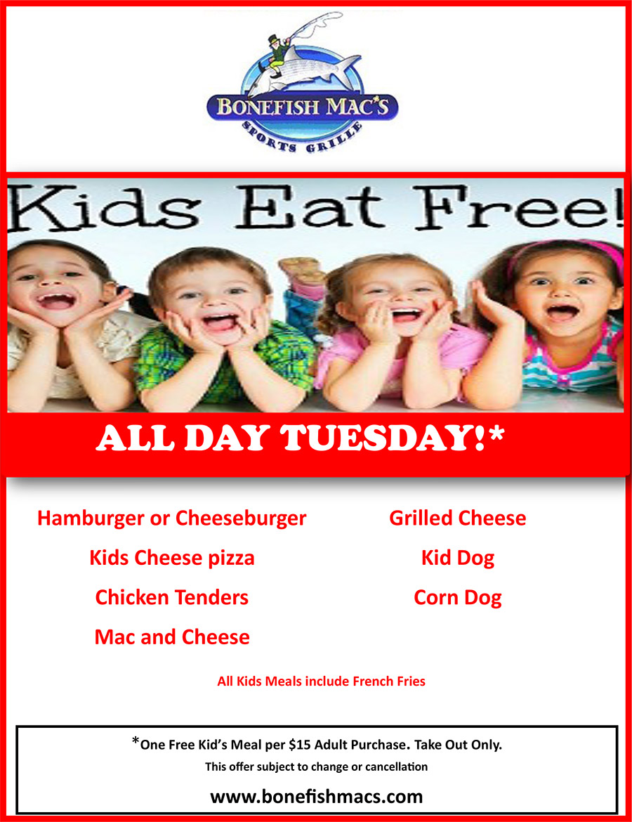 Kids Eat Free Tuesdays