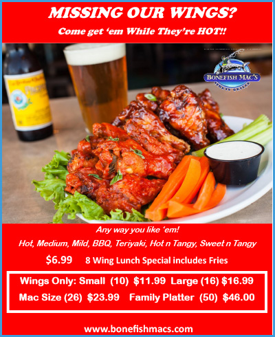 Wings Menu